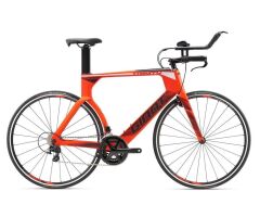 GIANT TRINITY ADVANCED Race-Ready Upgrade mit Giant SL1Aero Carbon Laufrädern Neon Red Tri TT Bike 2018