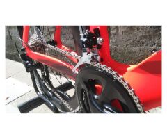 GIANT TRINITY ADVANCED Race-Ready Upgrade mit Giant SL1Aero Carbon Laufrädern Neon Red Tri TT Bike 2018
