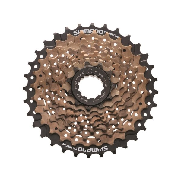 SHIMANO KASSETTE 9-FACH CS-HG201-9 SILBER 11-13-15-17-19-21-24-28-32 Z.