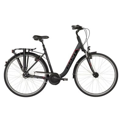 GIANT TOURER LDS Urban/City Bike 2023 | Black-Red Matt-Gloss
