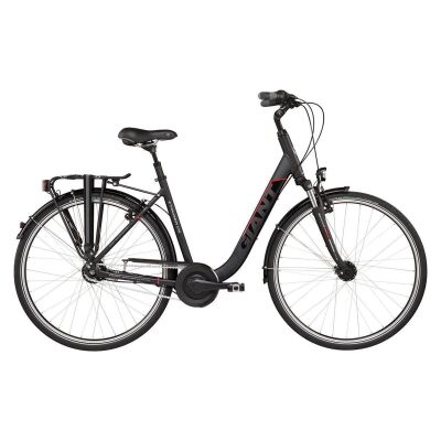 GIANT TOURER LDS Urban/City Bike 2024 | Black-Red Matt-Gloss