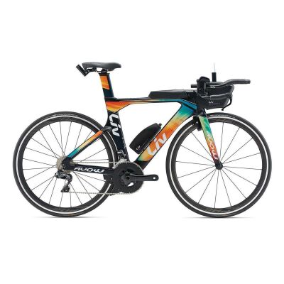 LIV AVOW ADVANCED PRO 1 Damen-Triathlon-Rad 2019 | Darkgreen-Green-Orange Matt | XS