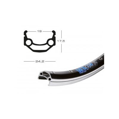 Exal Felge Exal MX 19 28"schwarz