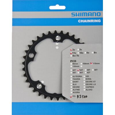 Shimano KETTENBL. 34Z-MH SCHWARZ F.50-34Z FC-RS500