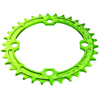 Race Face CHAINRING NARROW WIDE 4-BOLT 104MM 10/11/12-SPEED 38T GREEN