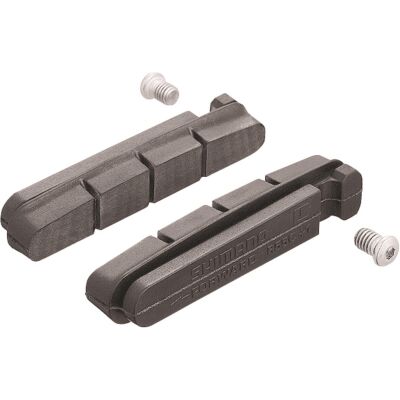 Shimano Bremsgummis R55C+1 mit Schrauben für Cartridge-Bremsschuhe, Alufelge