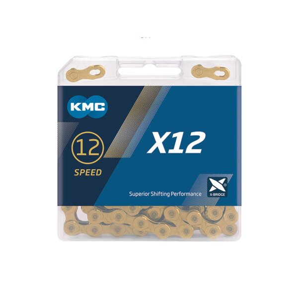 KMC Schaltungskette X12 Ti-N Gold 1/2" x 11/128" 126 Glieder 12-fach