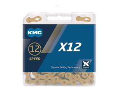 Schaltungskette KMC X12 Ti-N Gold 1/2" x...