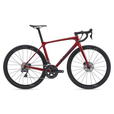 GIANT TCR Advanced Pro Disc Rennrad 2020 | Metallicred / Solidblack Gloss-Matt
