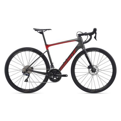 GIANT Defy Advanced 1 Endurance-Rennrad 2020 | Charcoalgrey / Purered