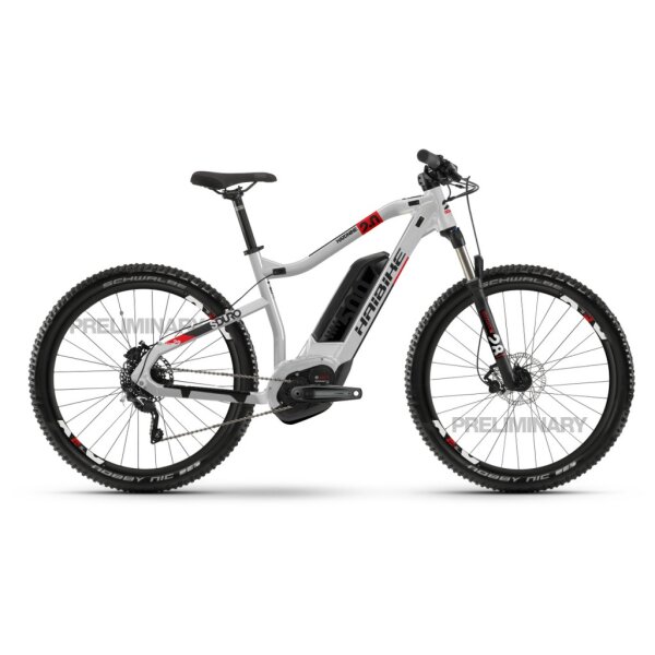 Haibike SDURO HardNine 2.0 500Wh E-Bike 10-G Deore 2020 | silber/rot/schwarz