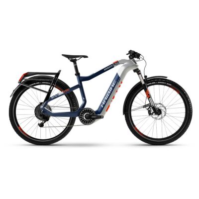 Haibike XDURO Adventr 5.0 i630Wh Flyon E-Bike 11-G NX 2021 | weiß/blau/orange