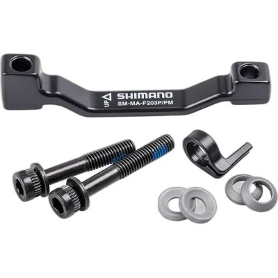SHIMANO ADAPTER F³R DISC-BRAKE MA-F203/PM SCHRAUBEN,FEDERRING,U-SCHEIB.