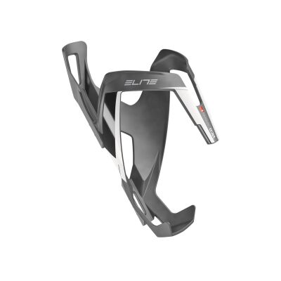 Elite Trinkflaschenhalter Vico Carbon | Carbon, schwarz matt/weiß, Ø74mm