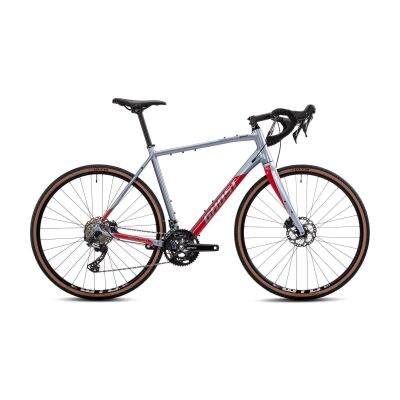 Ghost Road Rage Advanced AL Gravelbike 2022 | light blue grey/riot red - glossy