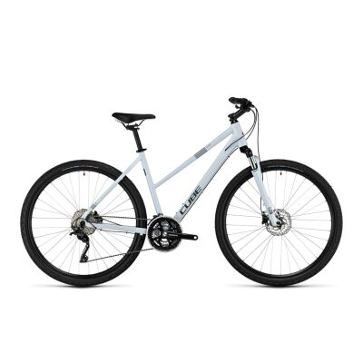 Cube Nature Pro Damen Crossbike 2023 | frostwhite´n´grey Trapeze 46 cm / XS