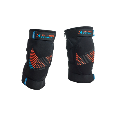 Cube Knieschoner black´n´blue´n´flashred L