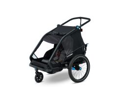 CUBE Kinder Fahrradanhänger Double CMPT black