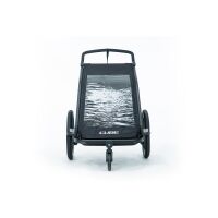 CUBE Kinder Fahrradanhänger Double CMPT black