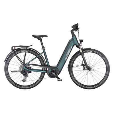 KTM MACINA SPORT 710 US E-Bike Trekking E-Bike 2024 | green purple flip matt (silver+blue)