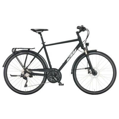 KTM VENETO LIGHT DISC H Trekkingrad 2024 | black matt (white+green)