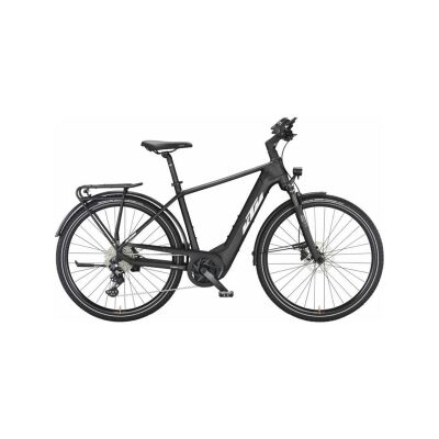 KTM POWER SPORT 10 H E-Bike Trekking E-Bike 2024 | black matt (white+orange)