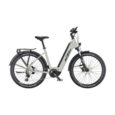 KTM MACINA AERA 571 LFC E-MTB 2024 | dew silver matt (black+orange) 43cm
