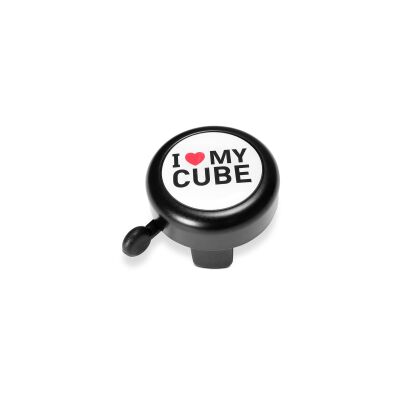 CUBE Fahrradklingel I LOVE MY CUBE black´n´white´n´red