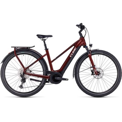 Cube Touring Hybrid EXC 625 Trapez Trekking E-Bike 2024 | red´n´white