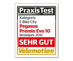 Pegasus Premio EVO 10 28" 10-Gang 500Wh Trapez-Rahmen-E-Bike | Damen | 2019 | rot & schwarz matt