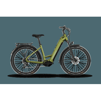 Winora Yucatan X10 720Wh Tiefeinsteiger Trekking E-Bike 2025 | touring green glänzend