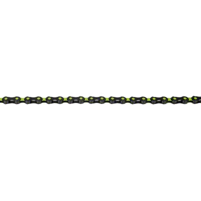 KMC Fahrrad Kette X12 SL DLC Super Light Kompatibilität: 12-fach | SB-Verpackung | schwarz / grün