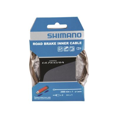 SHIMANO Bremszug Rennrad Polymerbeschichtet Länge Innenzug: 2000 mm | Materialeigenschaft: Polymerbeschichtet | Birnennippel