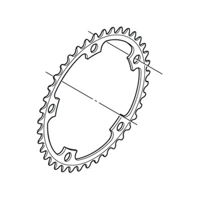 SHIMANO Kettenblatt Ultegra FC6703 39 Zähne | silber | Lochkreis: 130 mm