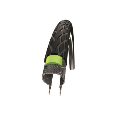 SCHWALBE Fahrradreifen Marathon Green Guard HS 420 26 Zoll | ETRTO: 50-559 | Draht | TwinSkin | schwarz Reflex