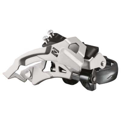 SHIMANO Umwerfer Alivio silber | Top Swing Schelle 28,6/31,8/34,9 | Ausführung: 63-66 Grad | 9-fach | Dual Pull