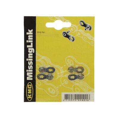 KMC Kettenverschlussglied MissingLink Kompatibilität: 9-fach | SB-Verpackung | silber | Bolzenlänge: 6,6 mm