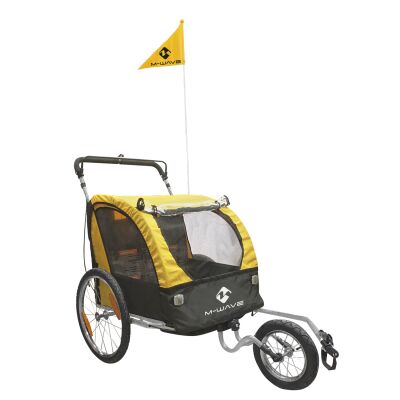 M-WAVE Kinderanhänger gelb