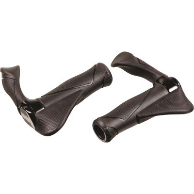 ERGOTEC Lenkergriff MultiFlex mit Bar Ends MF-2 Länge: 130/130 mm | schwarz | Elastomer / Gel | Ausführung: lang/lang | SB-Verpackung