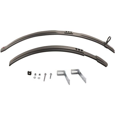 HEBIE Steckschutzblech Set Natter schwarz | Laufradgröße: 26 - 29 Zoll | Schutzblechbreite: 60 mm