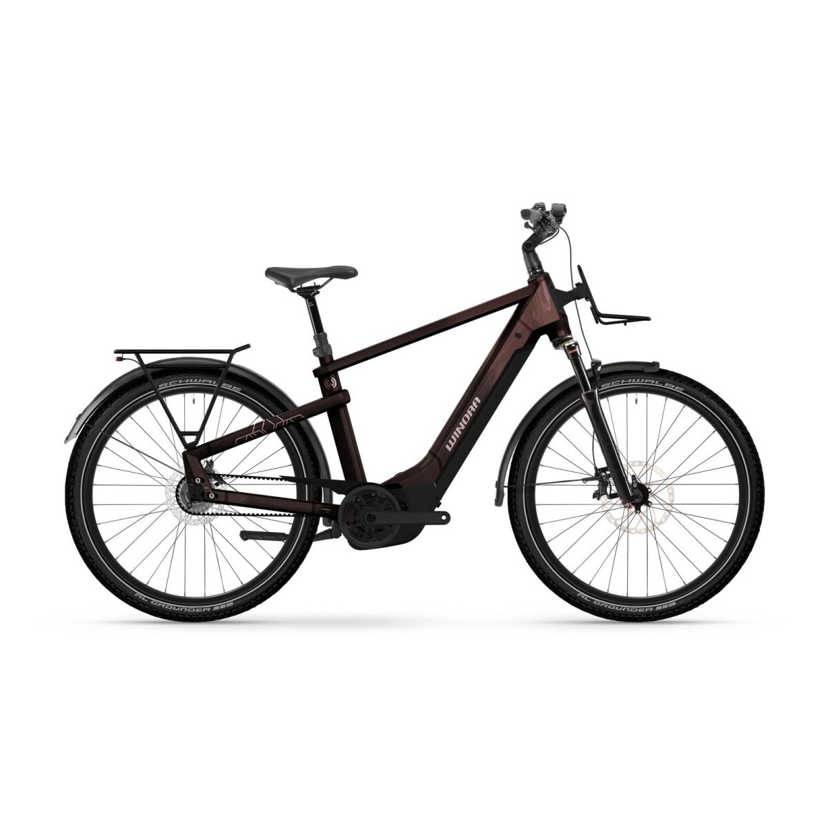 Winora Yakun R5 600Wh Trekking E-Bike | rot/violett rot - glnzend | ,  4.499,00