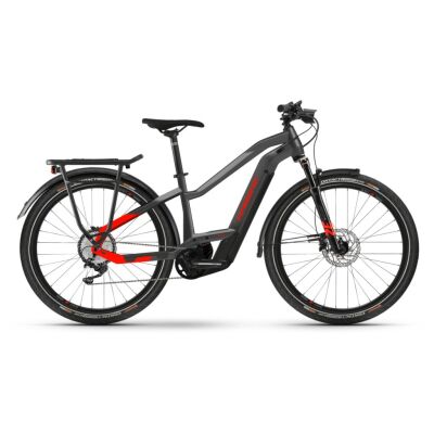 Haibike Trekking 9 i625Wh E-Bike Low Standover 11-G Deore 2024 | anthracite/red