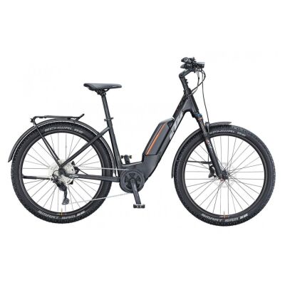 KTM MACINA AERA P272 LFC US E-Bike MTB-Tiefeinsteiger 2021 | black matt (grey+orange)
