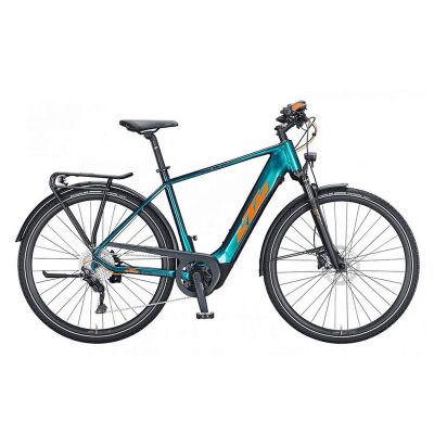KTM MACINA SPORT 630 H E-Bike Trekkingrad 2021 | green purple flip (orange+black)