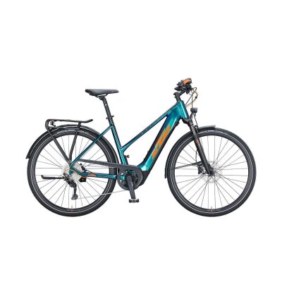 KTM MACINA SPORT 630 D E-Bike Trekkingrad 2021 | green purple flip (orange+black)