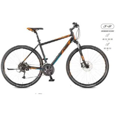 KTM LIFE ROAD 27 Disc H Herren Black Matt / Orange+Blue Crossrad 2017