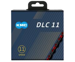 KMC DLC11 Kette schwarz / rot