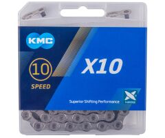 KMC X10 Kette grau, SB-verpackt, 114 Glieder