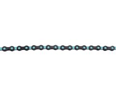 KMC DLC12 Kette schwarz / hellblau