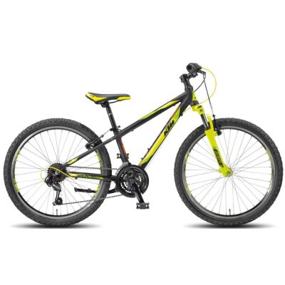 KTM WILD CROSS 24.18 MTB Kind Black Matt / Yellow+Green+OrangeKinderrad 2018